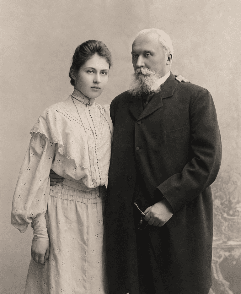 The author of this memoir from Imperial Russia with her father. Together they helped a young peasant boy get an education that he would not have had without them. Julia Gudym-Lefkovich wrote about it in this memoir.
